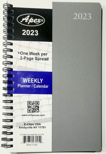2023 Weekly/Monthly Planner, Calendar, Agenda, (spiral) 5" x 8" Select color - Picture 25 of 32