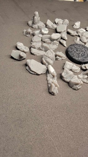 ROCKS and Rock Piles - resin - for model trains or wargame miniatures - basing - Picture 2 of 4