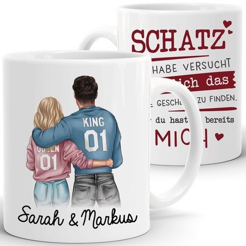 Couple Personalised Mug With Name Love Gift Partner Christmas - Picture 1 of 11