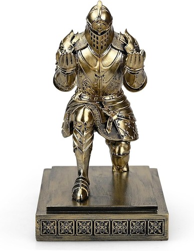 Elegant Knight Pen Holder & Sword Letter Opener – Bronze Desk Organizer - Picture 4 of 12