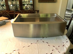 AKDY Handmade 30" by 20" stainless steel single bowl ...