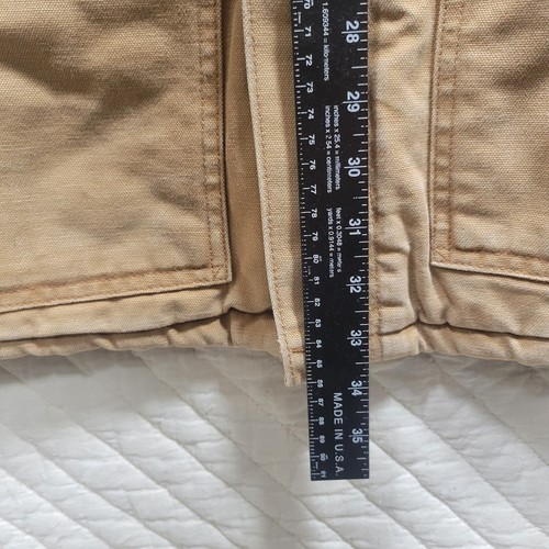 Carhartt Duck Quilt Lined Jacket C28 BRN Size XL Corduroy Collar - 第 7/11 張圖片