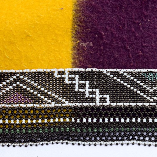 Ndebele Nguba Beaded Traditional Blanket 40x60 Inch South Africa Sidley Collecti - Picture 2 of 8