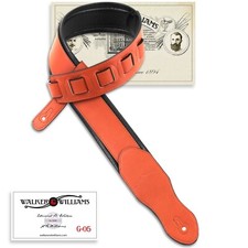 Walker  Williams G-05 Terra Cotta Tan Padded Guitar Strap Glove Leather Back 