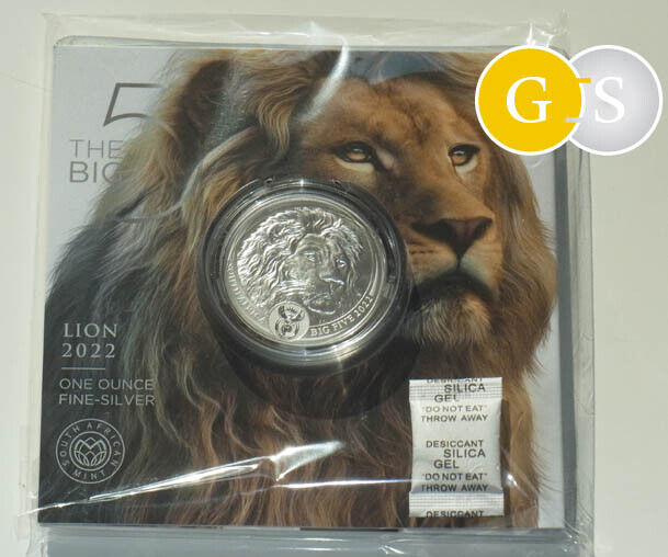 1 Ounce Silver BU Lion Big Max 70% OFF Africa 2021 Blister South Limited price Five II