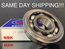 NSK 63/22NR Ball Bearing With Snap Ring Premium  22x56x16mm SAME DAY SHIPPING !!