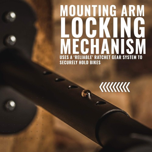 PRO BIKE TOOL Bike Wall Mount - Alloy Steel Horizontal Indoor Rack for 1 Bicycle - Picture 5 of 8