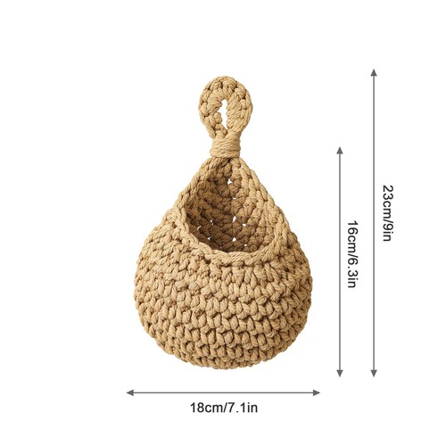 Kitchen Wall-Hanging Vegetable & Fruit Basket Natural Wicker Woven Fruit Basket - Picture 14 of 19