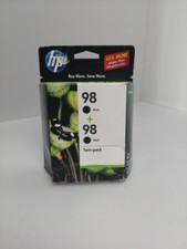 Genuine HP 98 Ink Black 2 Pack Expired 04/2012 NIB NEW SEALED