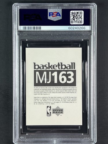 1997 Upper Deck International Michael Jordan Catch 23 Stickers PSA 9 #MJ163 - Picture 2 of 2
