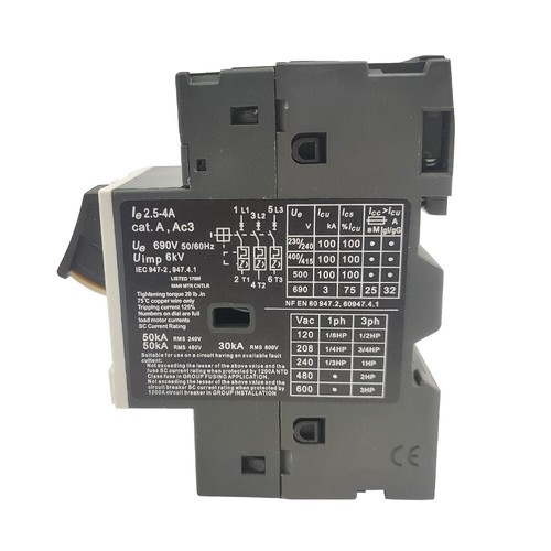 Motor circuit breaker GV2ME08 2.5A-4A Manual Starter and Protector push buttons - Picture 5 of 6