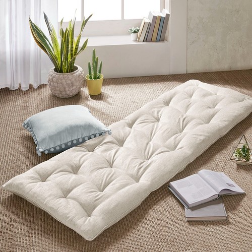 Intelligent Design Poly Chenille Lounge Floor Portable Pillow Cushion 27" x 74" - Picture 2 of 10