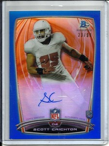 Scott-Crichton-2014-Bowman-Chrome-Blue-Refractor-Autograph-Rookie-23-99