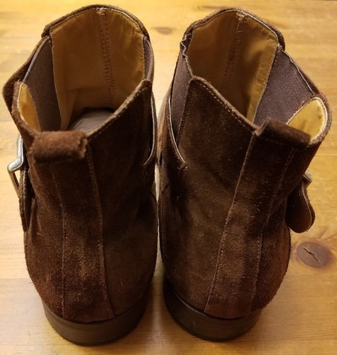 Gianni Versace Couture for Lavorazione Artigiana, braunes Wildleder, Stiefel (Gr. 40 / 7,5) - Bild 8 von 12