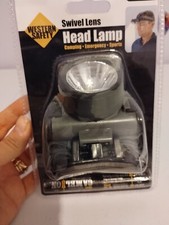NEW Western Safety #45807 Swivel Lens Head Lamp Waterproof with Batteries LED 
