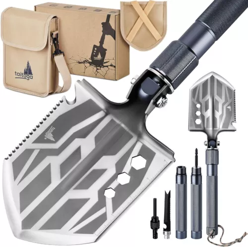 Survival Shovel Tactic Gear-Outdoor Hunting Camping Folding Shovel Emergency Kit