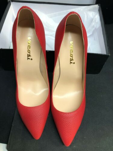 Vocosi Women's Shoes Red High Heels Stilettos size 10 NEVER WORN, NIB - Picture 3 of 7