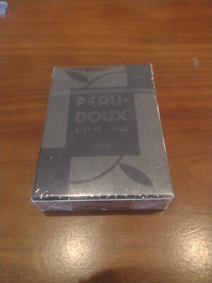 Sealed LIMITED Edition PEAU DOUX Black Deco Back Playing