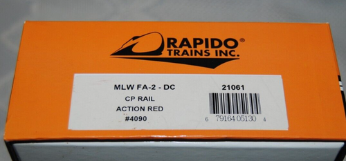 Rapido, HO Scale, MLW FA-DC, CP Rail, Action Red #4090 Locomotive - Picture 9 of 9