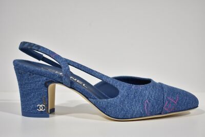Chanel 22P Mademoiselle Coco Sling Light Blue Denim