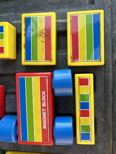 Vintage Hilco Magnetic 13 piece Building Blocks Toy Set Replacements - 第 2/6 張圖片
