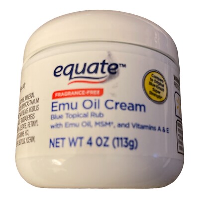 Emu Oil Cream For Sore Muscles By Equate 4oz (S35)