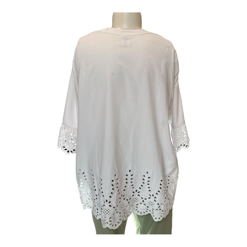 Blair White Eyelet Lace Bell Sleeve Cottagecore Tunic Top Blouse Size 3X - Bild 4 von 10