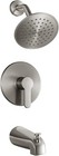 Tub & Shower Faucet Set with Valve in Brushed Nickel 6 Inch Rainshower Vantency