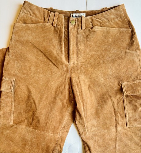 NEW Bagatelle Beige Suede 100% Leather Pants Womens sz 12, NWT, Buttery Soft! - Picture 9 of 15