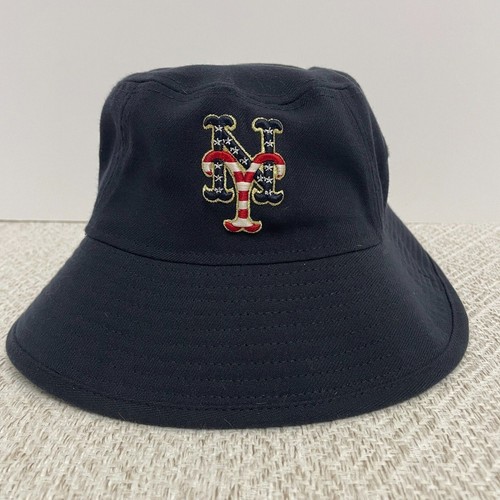 New Era Herren OS NY Mets Bucket Hat Fourth of July American Navy Blau