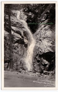 RIBBON-FALLS-Mountain-Home-Creek-CAMP-ANGELES-California-c1940-Photo-POSTCARD