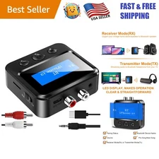 2-in-1 Bluetooth Transmitter & Receiver - Versatile Audio Adapter with Display