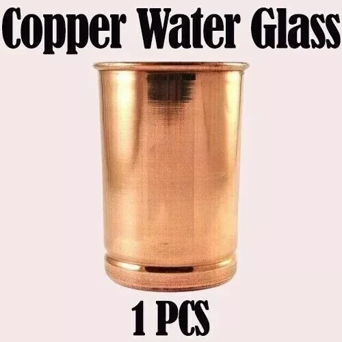 Reines Kupfer Wasserbecher Glas für Ayurveda Vorteile 300ml - Bild 1 von 4