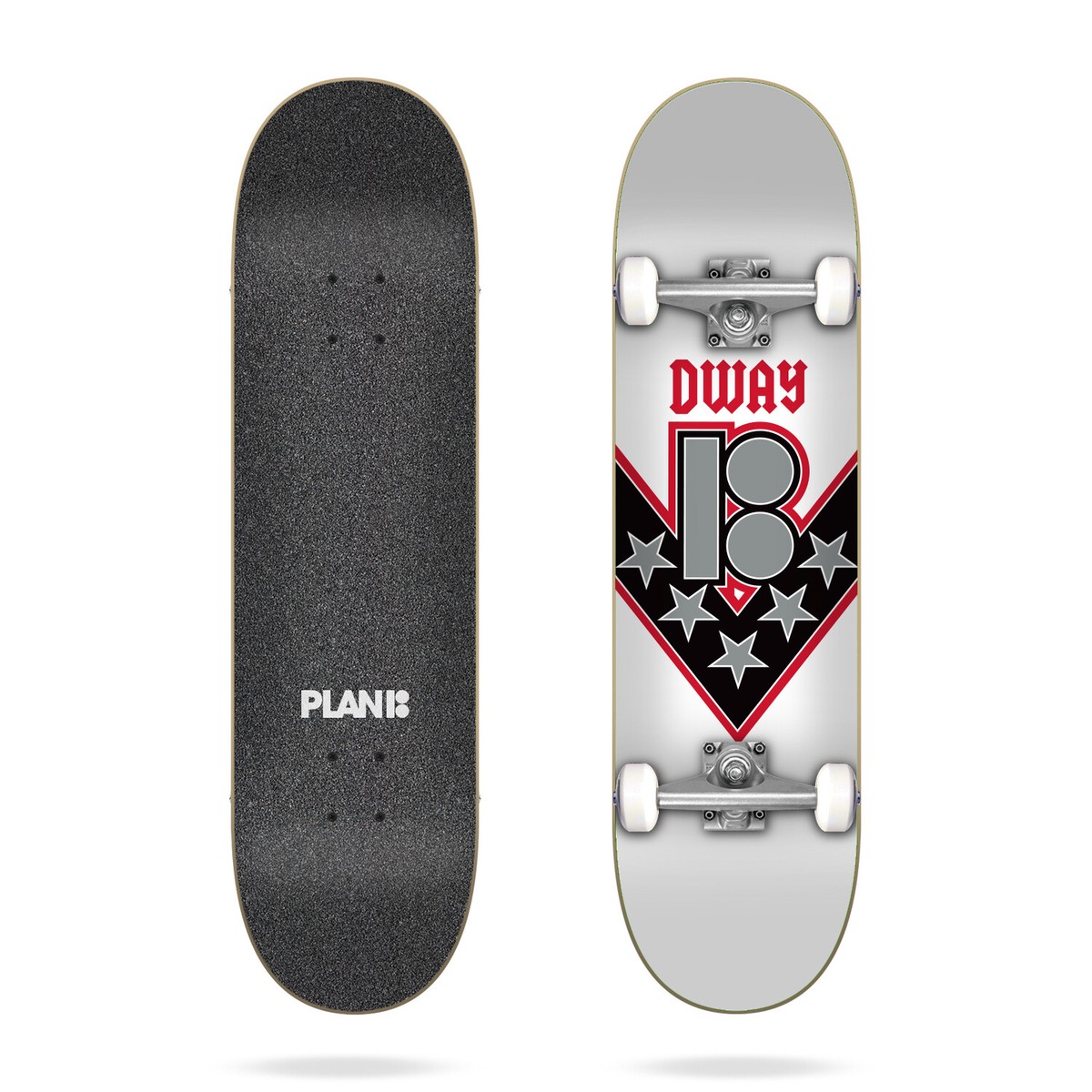 Plan B Skateboard Complete Danny Way Stars White 8.125