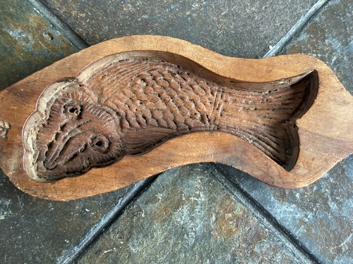 Vintage Butter Cookie Mold Hand Held Fish Design - Picture 5 of 11
