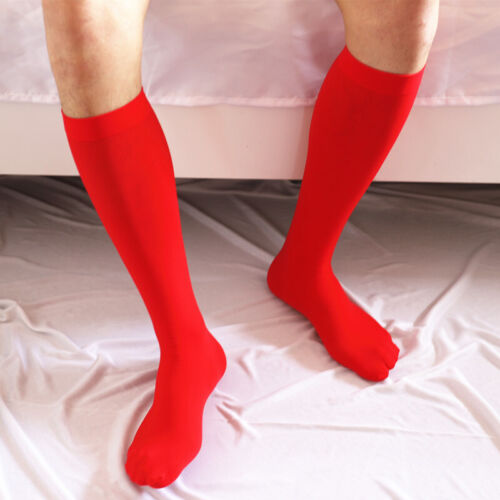 Men's Toe Sheer Socks Wide Striped Dress Silk High Thin Breathable Sexy Socks - Picture 17 of 25