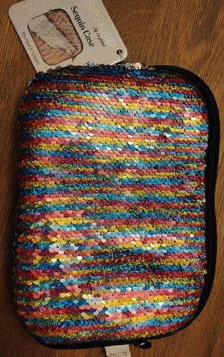 Sequin rainbow color 8in Tablet Case Pop Shop By I.N. Global no straps new  - Picture 1 of 9