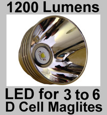MAGLITE LED UPGRADE Conversion 10 Watt Bulb for 3 4 5 6 D cell Torch Single Mode