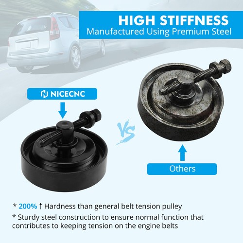 Steel Drive Belt Tensioner Pulley for Kia Soul 2.0L 2010-2011 Spectra5 2005-2009 - Picture 2 of 9