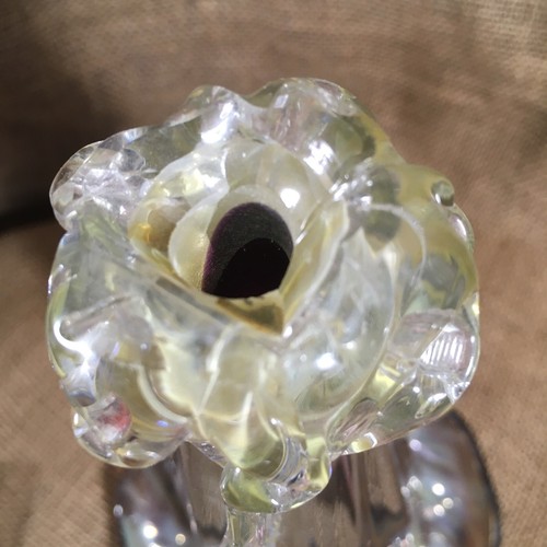 Vintage Hand Blown Art Glass Light Shade Fixture Candelabra Studio Iridescent 2 - Picture 8 of 9