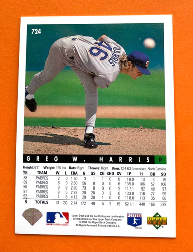 1993 Upper Deck Baseball Cards #291-#799 Pick what you need to complete your set - Picture 115 of 191