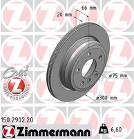 2X Zimmermann 150.2902.20 Bremsscheibe FüR BMW
