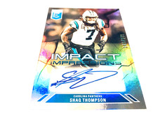 Shaq Thompson 2023 Panini Donruss Elite Impact Impressions Silver Refr.Auto#/149