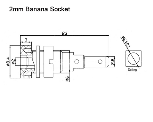 2mm 4mm Banana Socket Jack Terminal Binding Post Female Socket Connector 10/24A - Picture 3 of 4