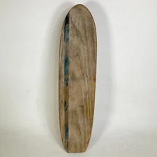 Vintage Surfboard Wooden Skateboard Penny Board 21.5" with Metal Wheels