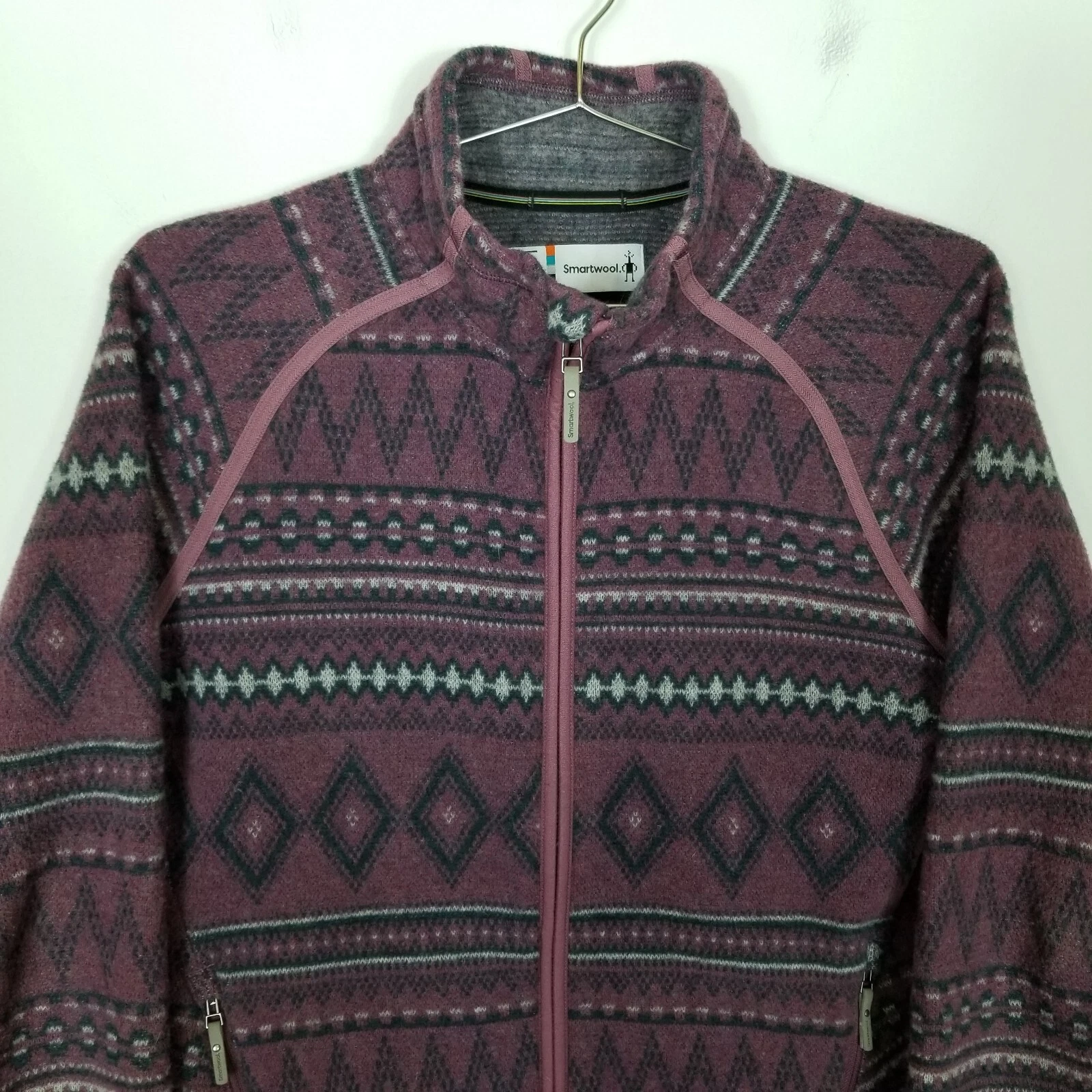smartwool hudson trail fleece anorak zip up wool blend jacket