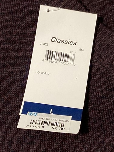 Gant size L men USA Hand Framed Classics grandpa grunge maroon sweater vest New - Picture 6 of 6