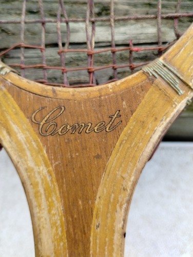 Early 1920s Wright & Dotson Comet Tennis Racquet Wood Antique - Picture 7 of 10