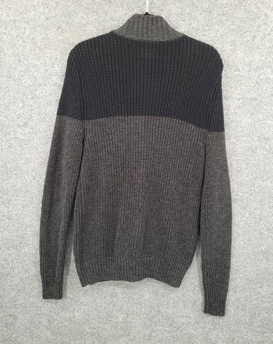 Converse One Star Cardigan Mens Small Button Up Pockets Black Gray Cotton - Picture 8 of 13