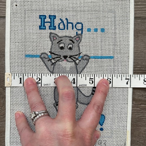 Hang in There Cat Needlepoint Canvas, Single Sheet - Picture 5 of 9